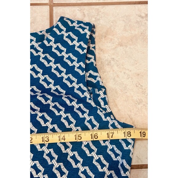 J.McLaughlin Size L Ruched Catalina Cloth Geometric Print Sheath Dress Feminine - Picture 5 of 7